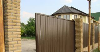 Купить откатные ворота из профнастила Кирово-Чепецк, цена от 1744 руб.